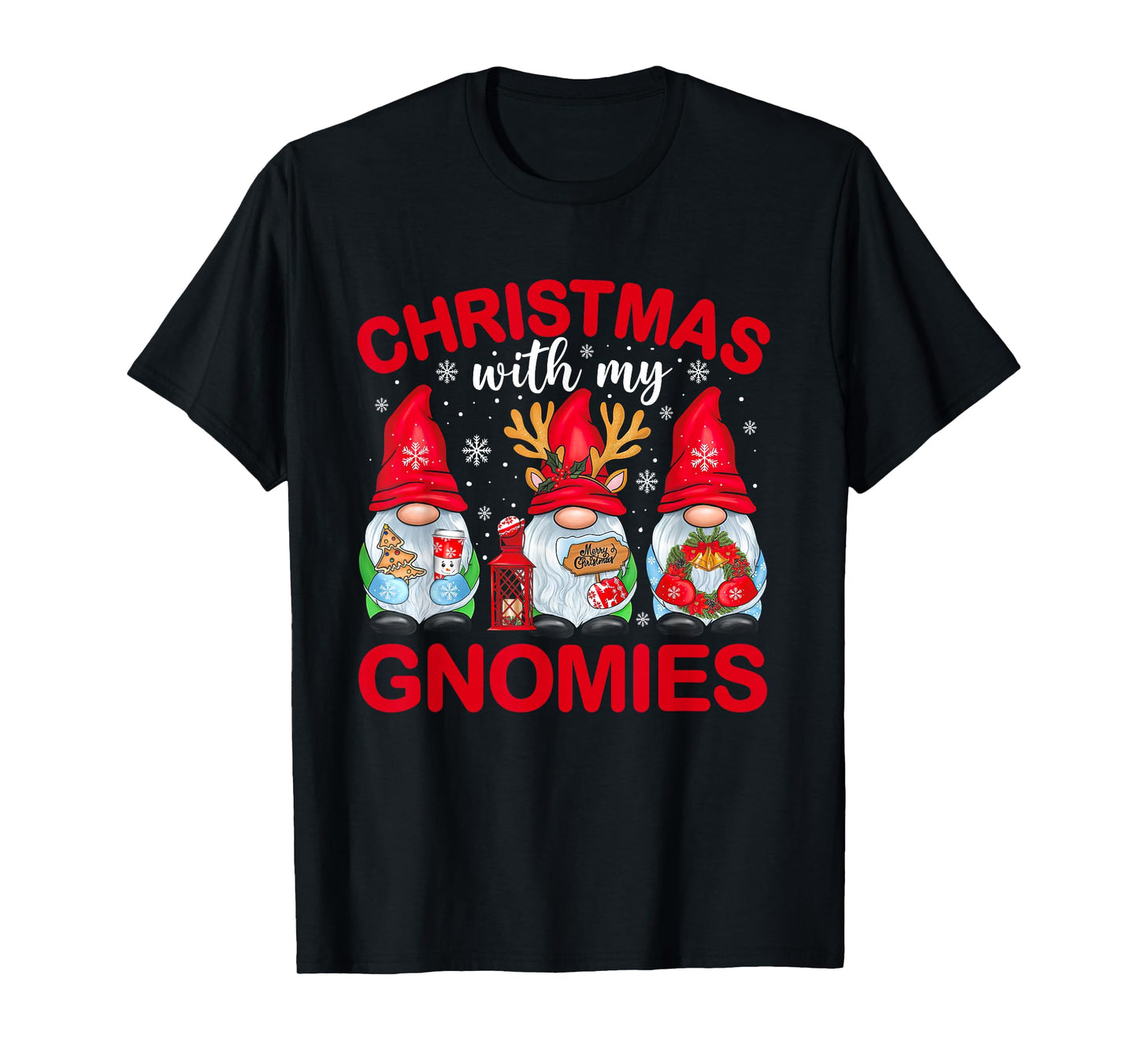 Hanging with My Gnomies Matching Family Christmas Gnome T-Shirt