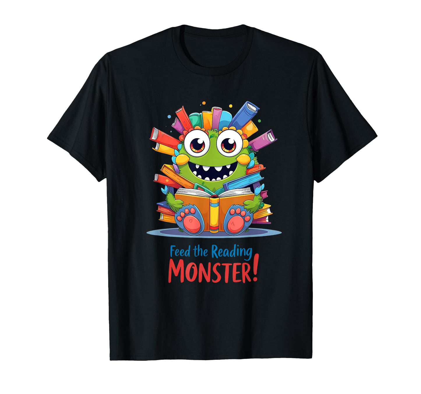Feed The Reading Monster Halloween Teacher T-Shirt