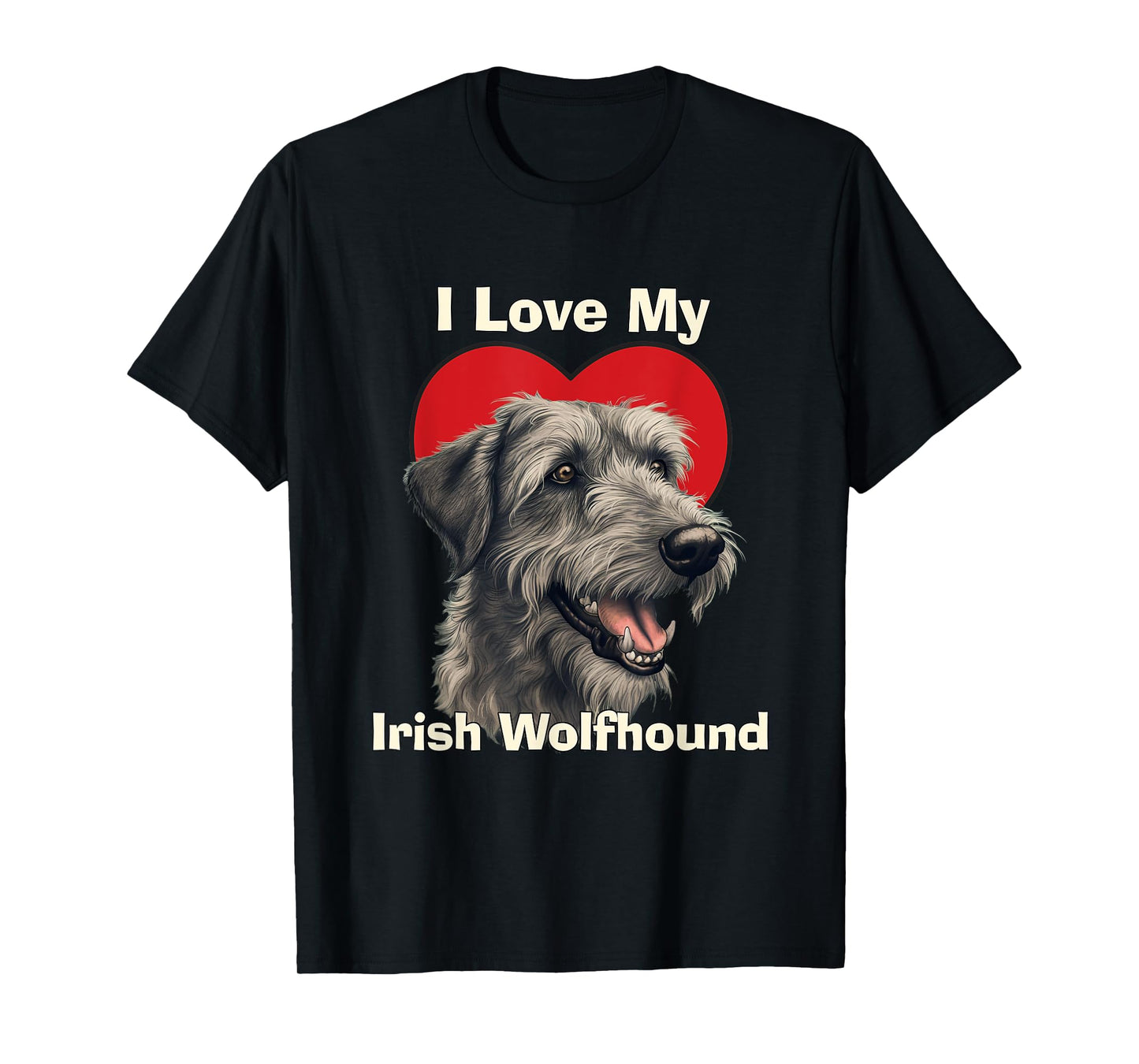 I Love My Irish Wolfhound Puppy Dog Men Women Kids T-Shirt