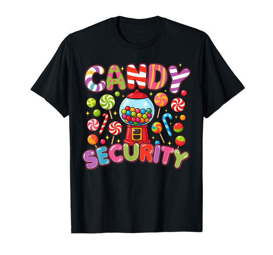 Candy Land Costume Women Candy Crew Funny Candy Security T-Shirt