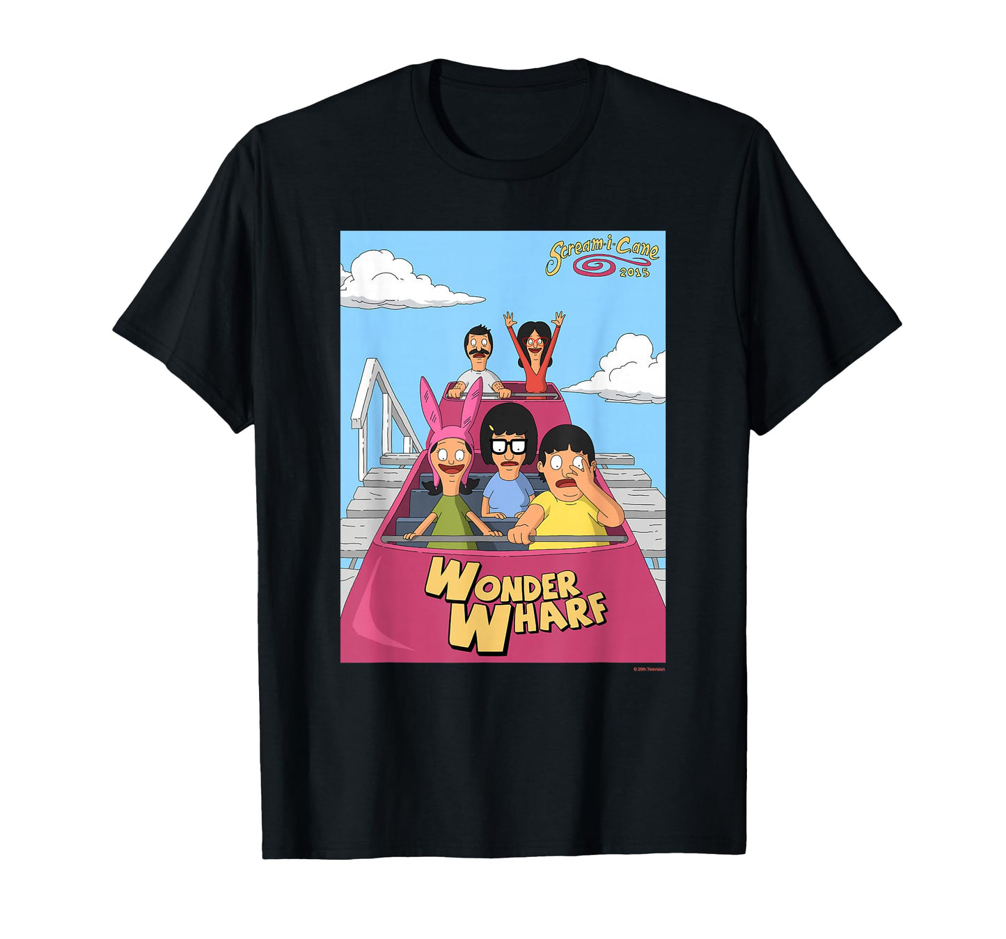 The Bob's Burgers Movie Wonder Wharf Roller Coaster T-Shirt
