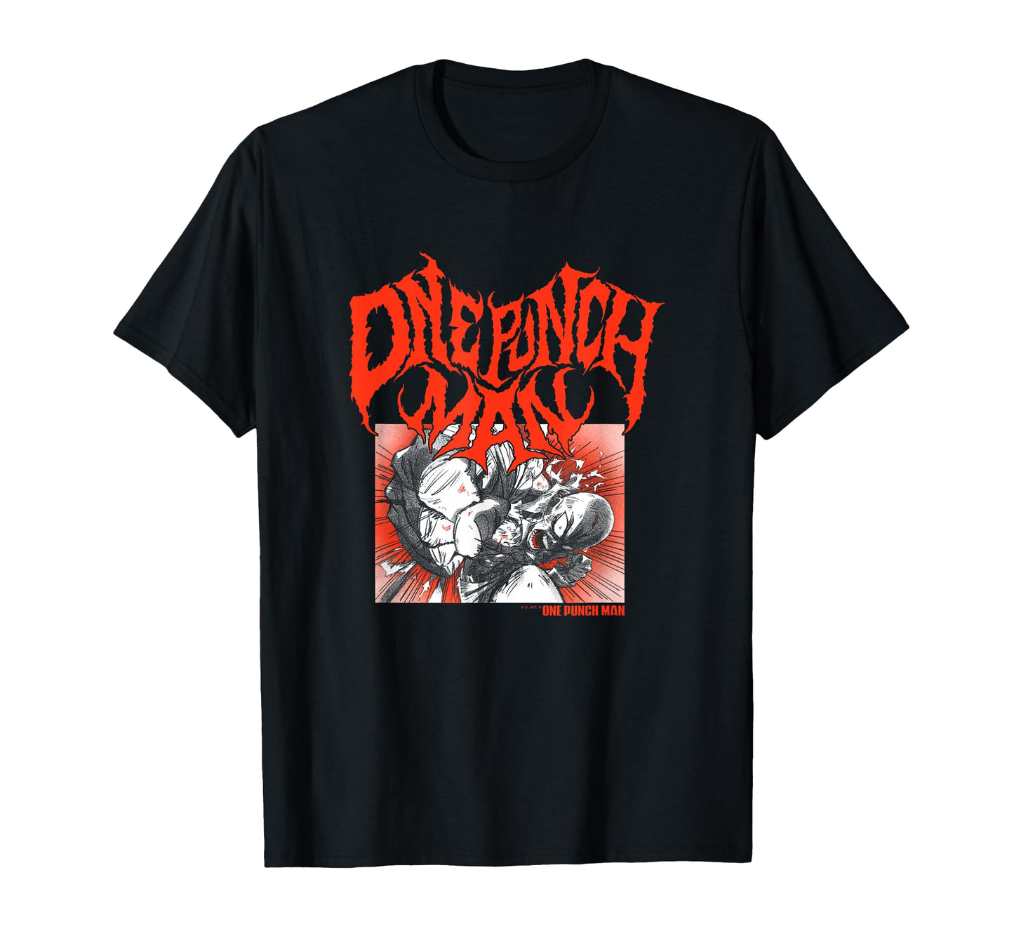 One Punch Man Metal Inspired Logo T-Shirt Small