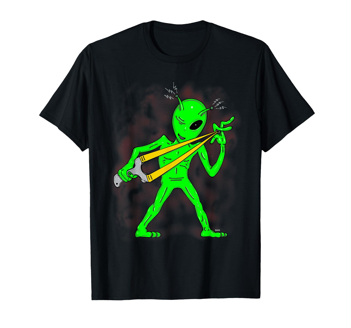 sling shot alien, sling shot lover, alien lover, catapult T-Shirt