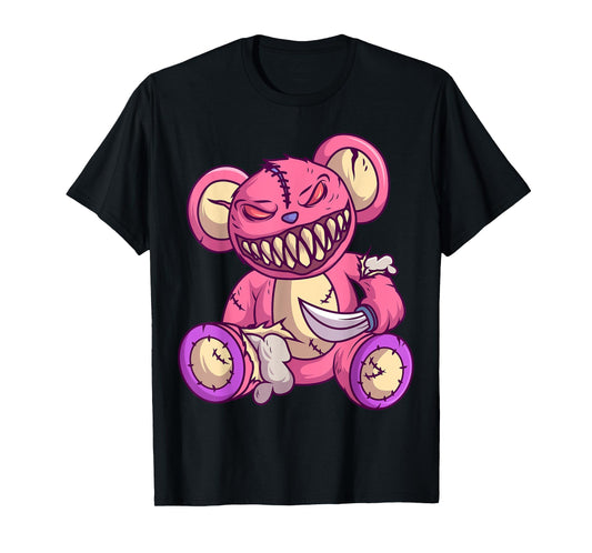 Kawaii Pastel Goth Teddy Bear Gothic Occult Voodoo Halloween T-Shirt