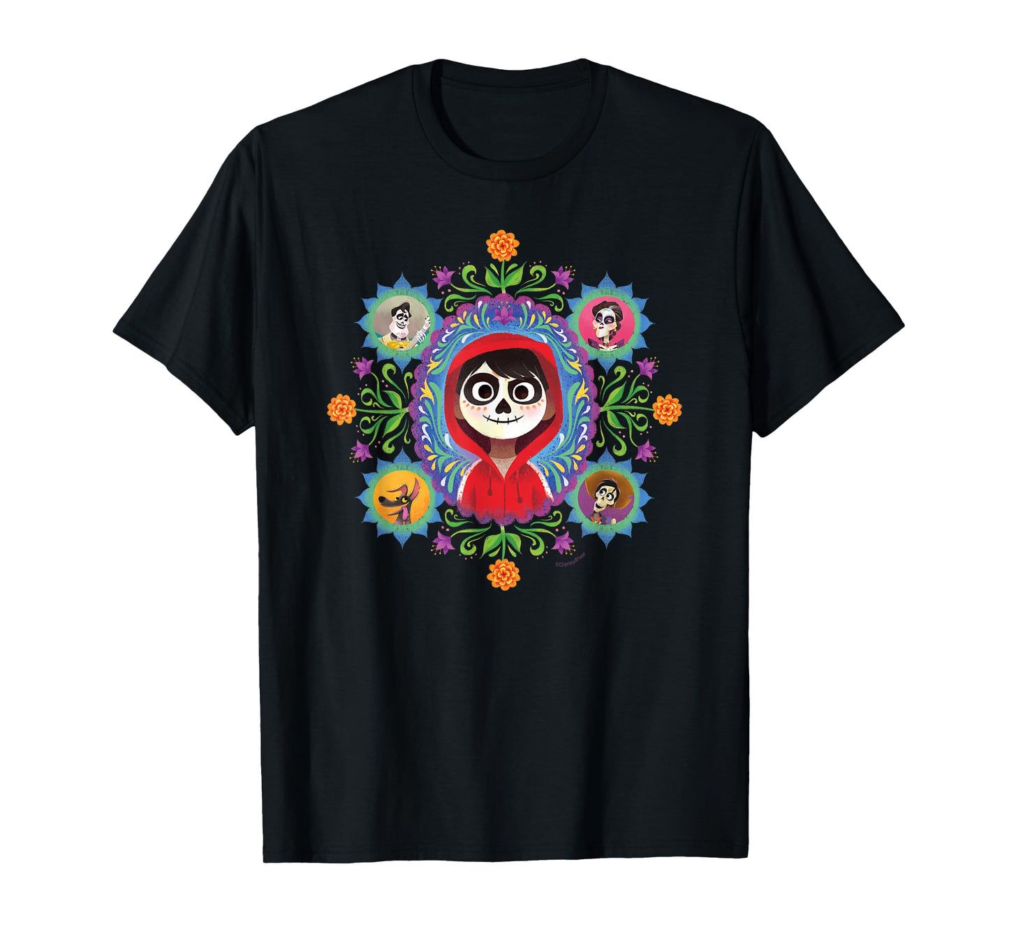 Disney and Pixar's Coco Miguel Colourful Florals T-Shirt