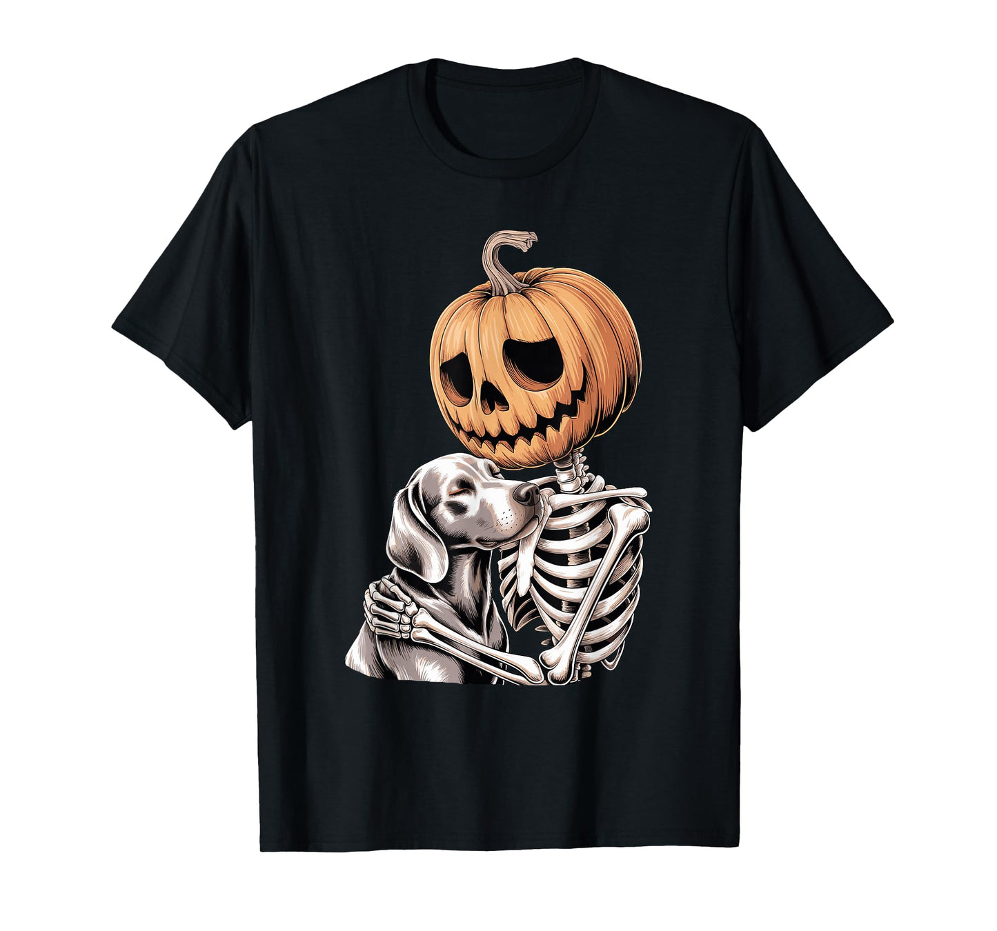 Halloween Skeleton Weimaraner Weimaraners T-Shirt