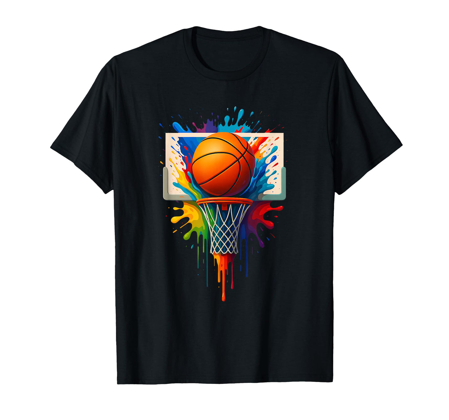 Colorful Basketball Splash Baller Tie Dye Color Team Player T-Shirt