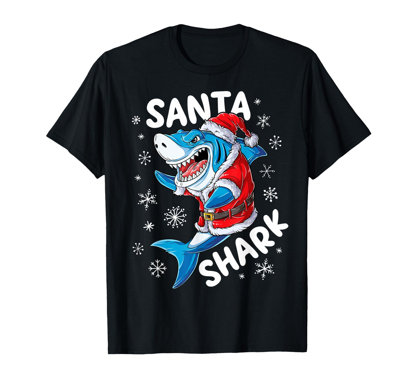 Santa Shark Christmas Pajamas Xmas Boys Men Merry Sharkmas T-Shirt