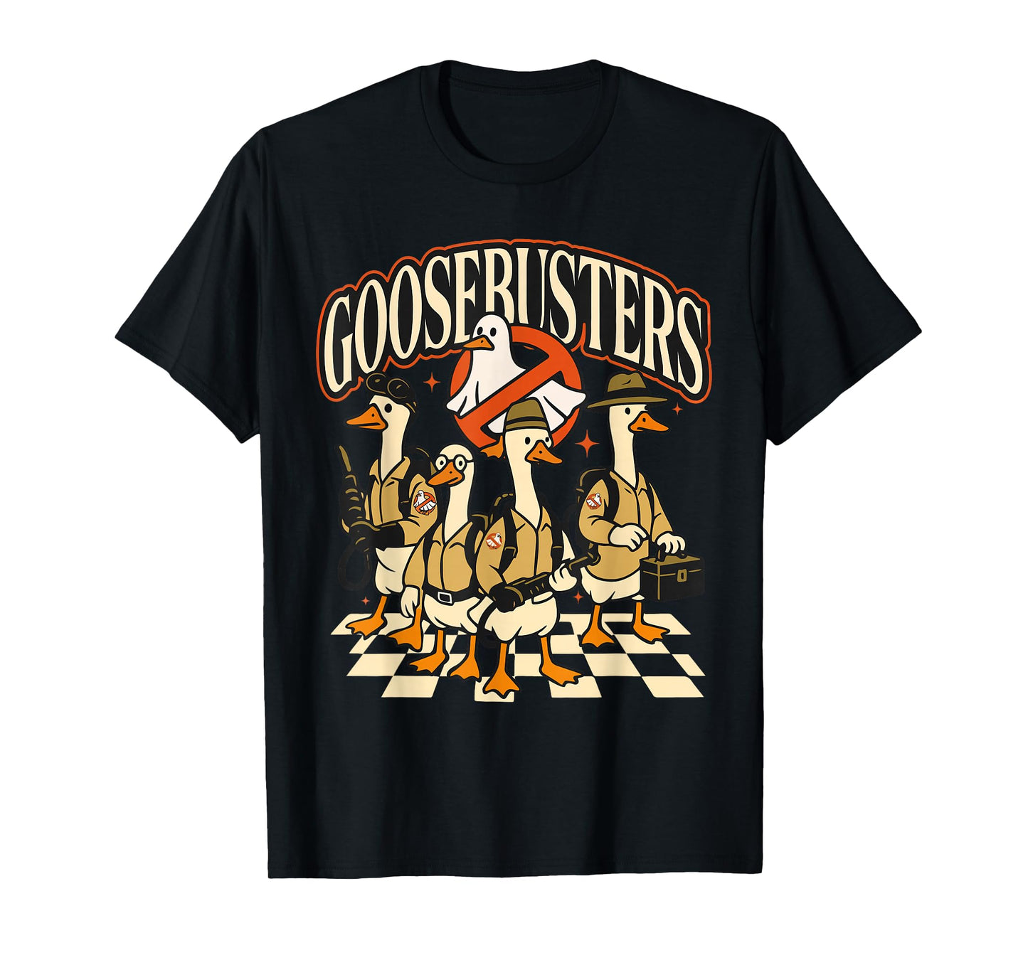 Goosebusters Halloween Goose Spooky Goosey Funny Meme Trendy T-Shirt