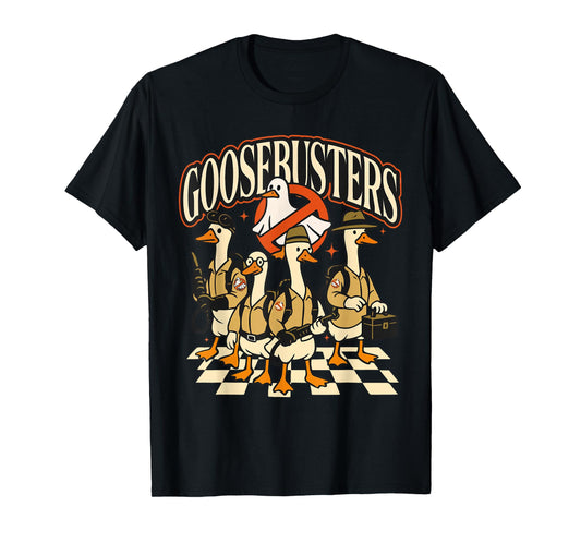 Goosebusters Halloween Goose Spooky Goosey Funny Meme Trendy T-Shirt