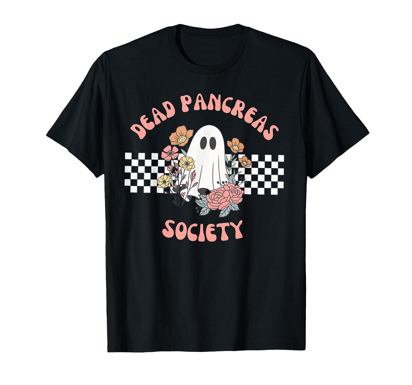 Dead Pancreas Society Funny Ghost Diabetes Awareness T-Shirt