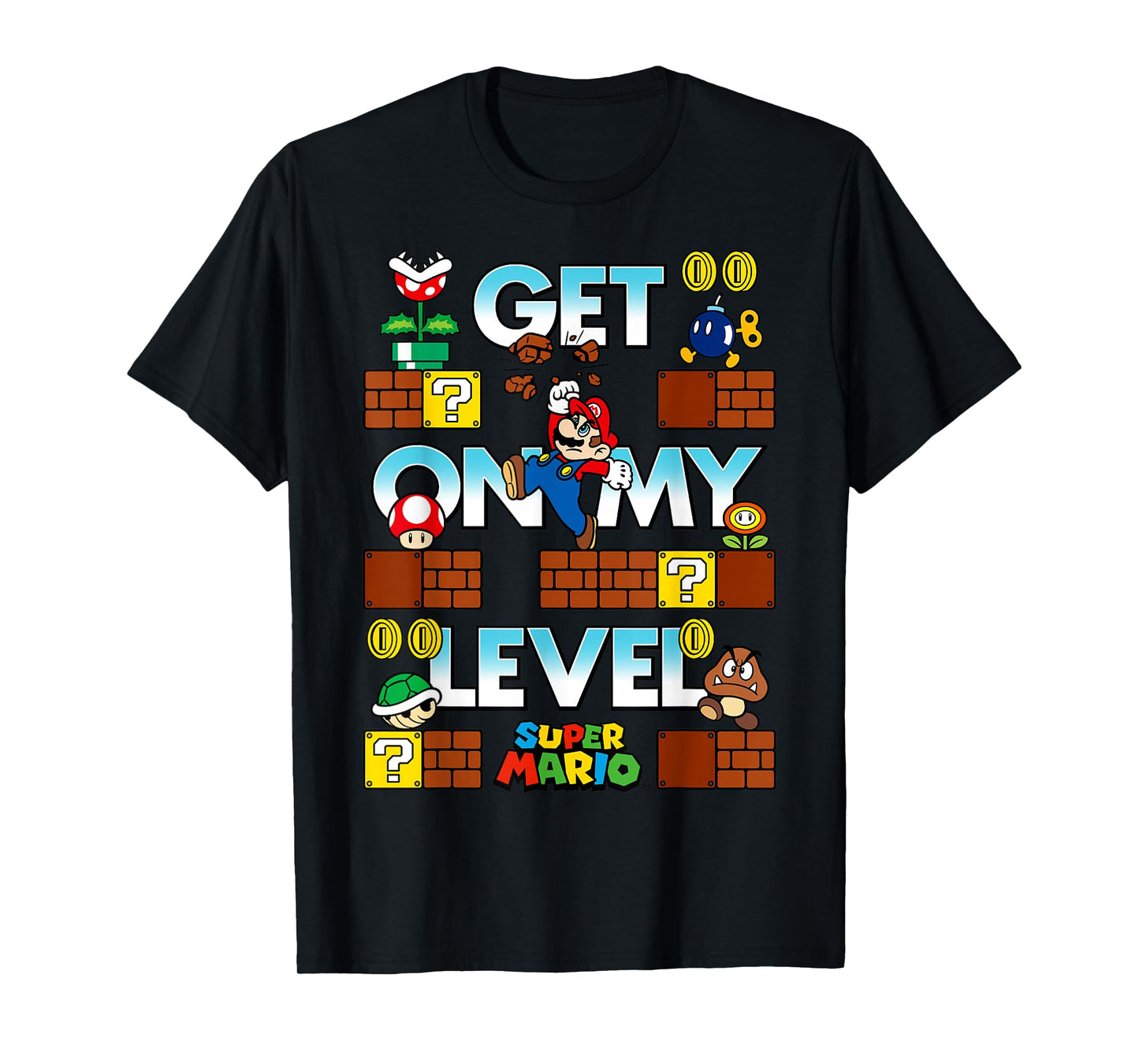 Super Mario Get On My Level Game Play Poster T-Shirt