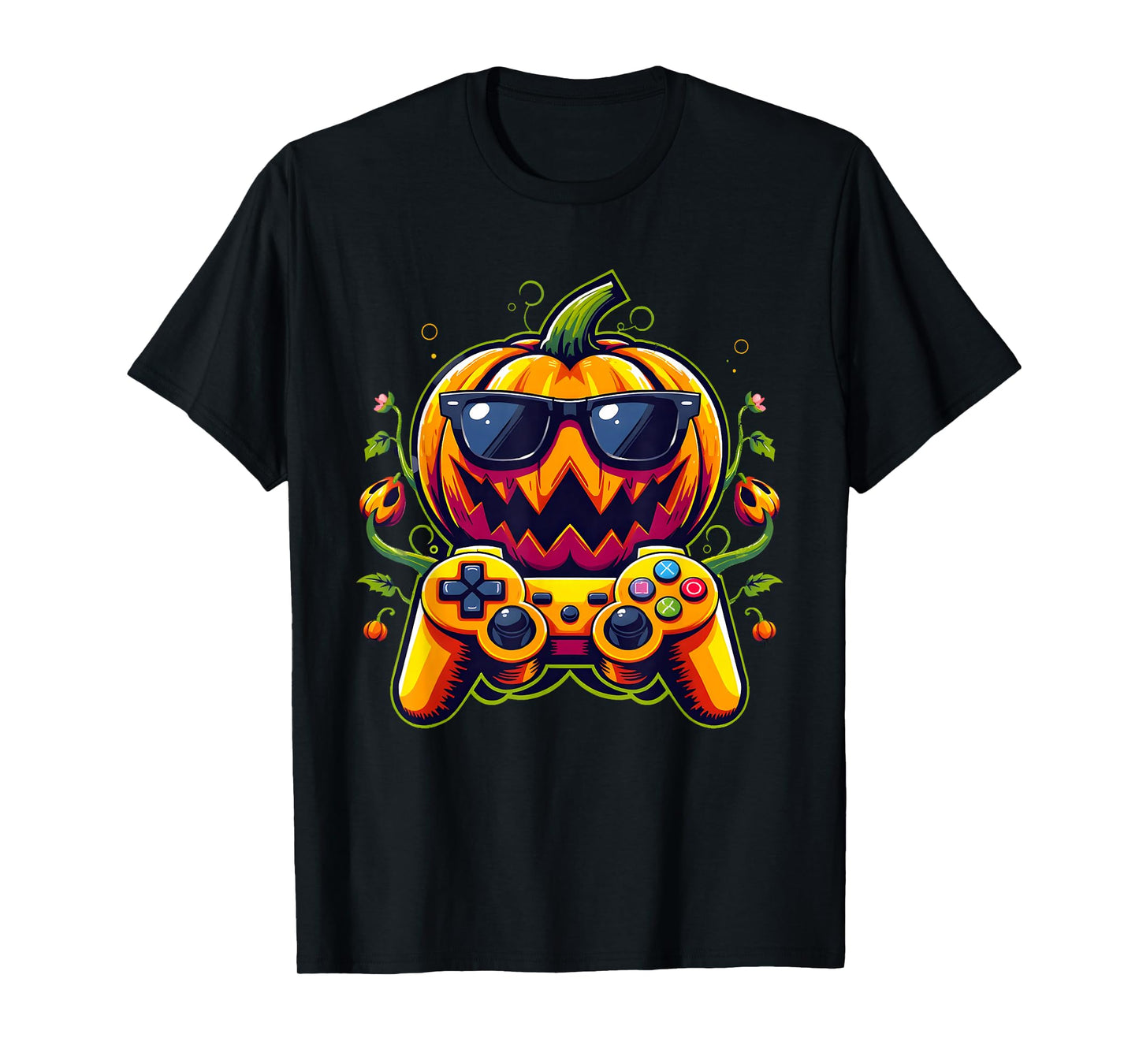 Halloween Skeleton Zombie Gaming Controllers Mummy Boys Kids T-Shirt