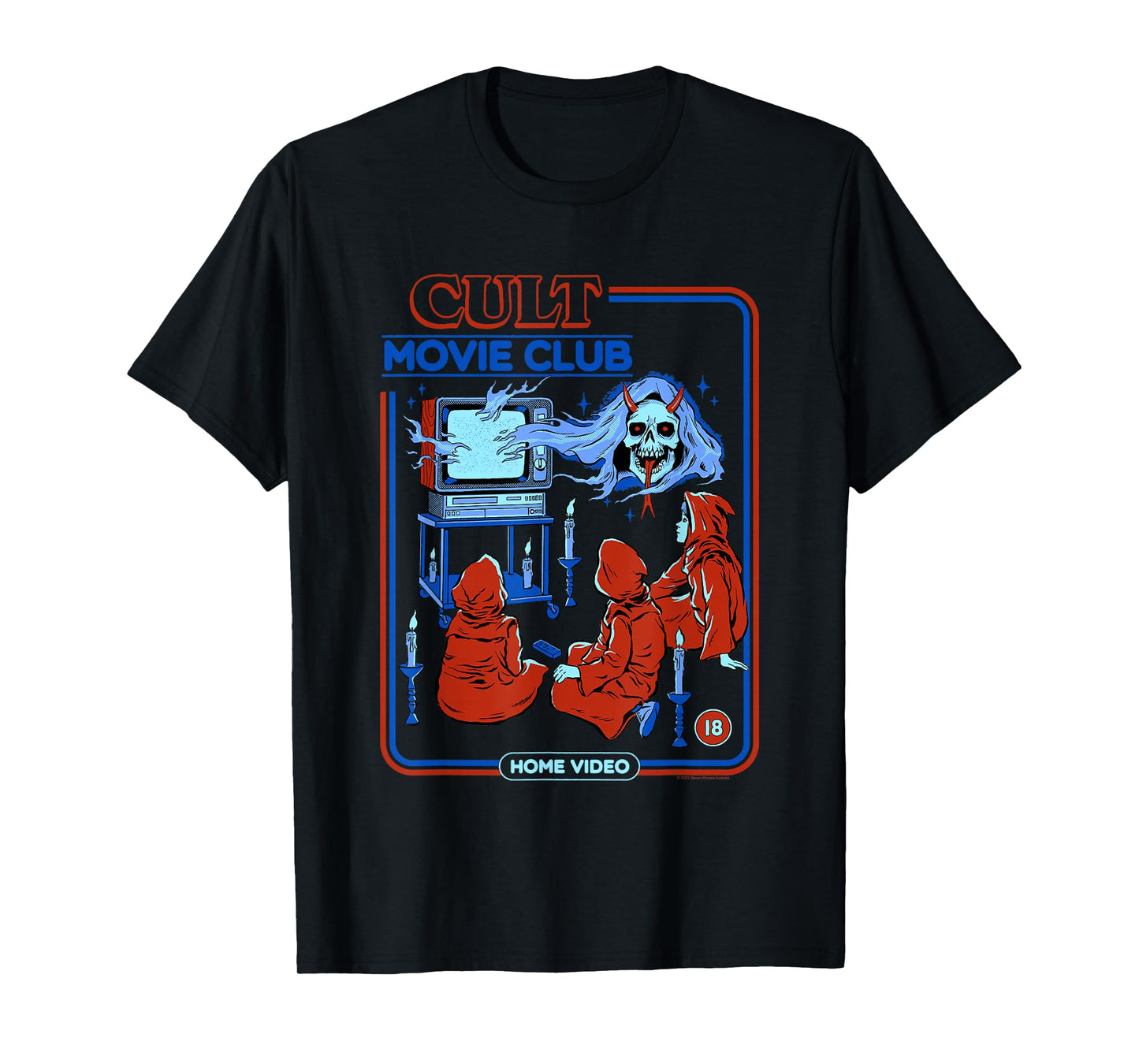 Steven Rhodes Cult Movie Club Home Video Retro Dark Humor T-Shirt