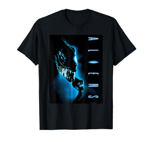 Aliens Xenomorph Retro Movie Poster T-Shirt Small