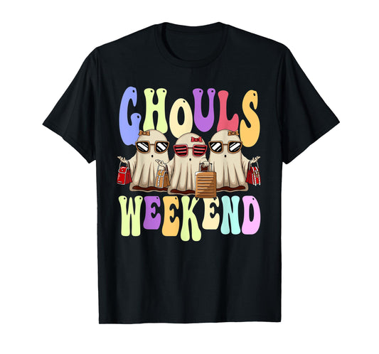 Ghouls Weekend Women Spooky Ghost Halloween Girls Trip T-Shirt