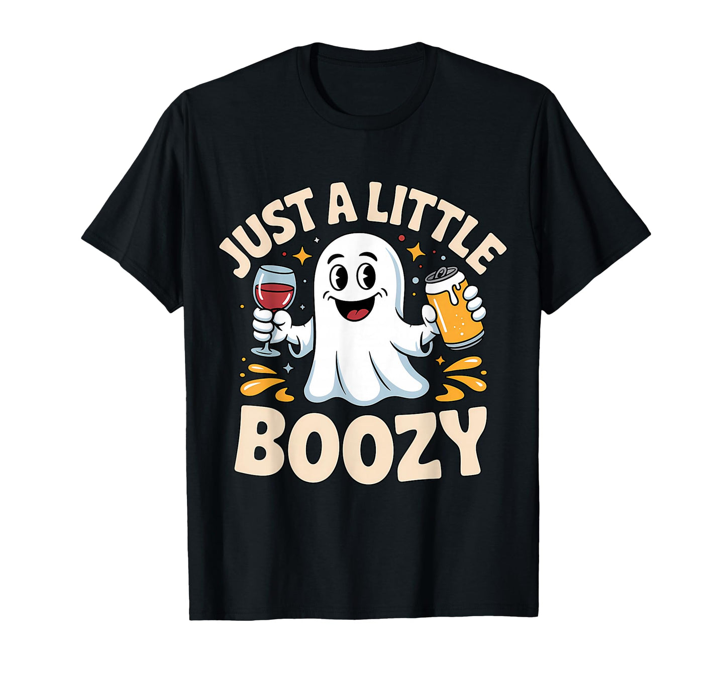 Just Little Boozy Halloween Ghost Drinking Costume T-Shirt