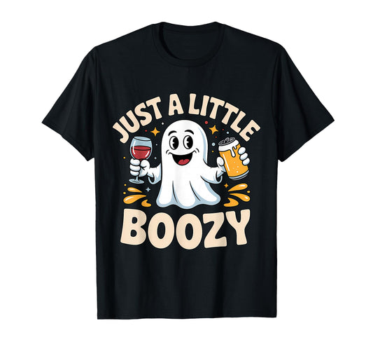 Just Little Boozy Halloween Ghost Drinking Costume T-Shirt
