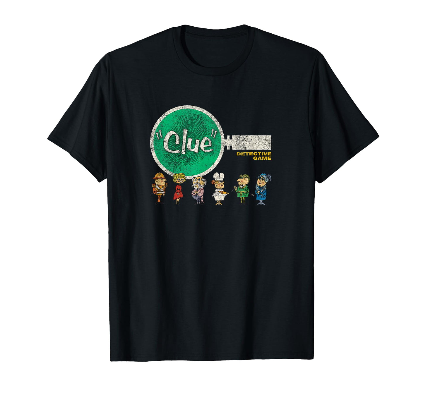 Clue Characters Retro Magnifying Glass Logo T-Shirt