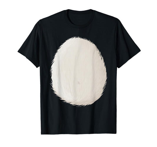 White Fur Belly DIY Halloween Costume Furry Tummy Cosplay T-Shirt