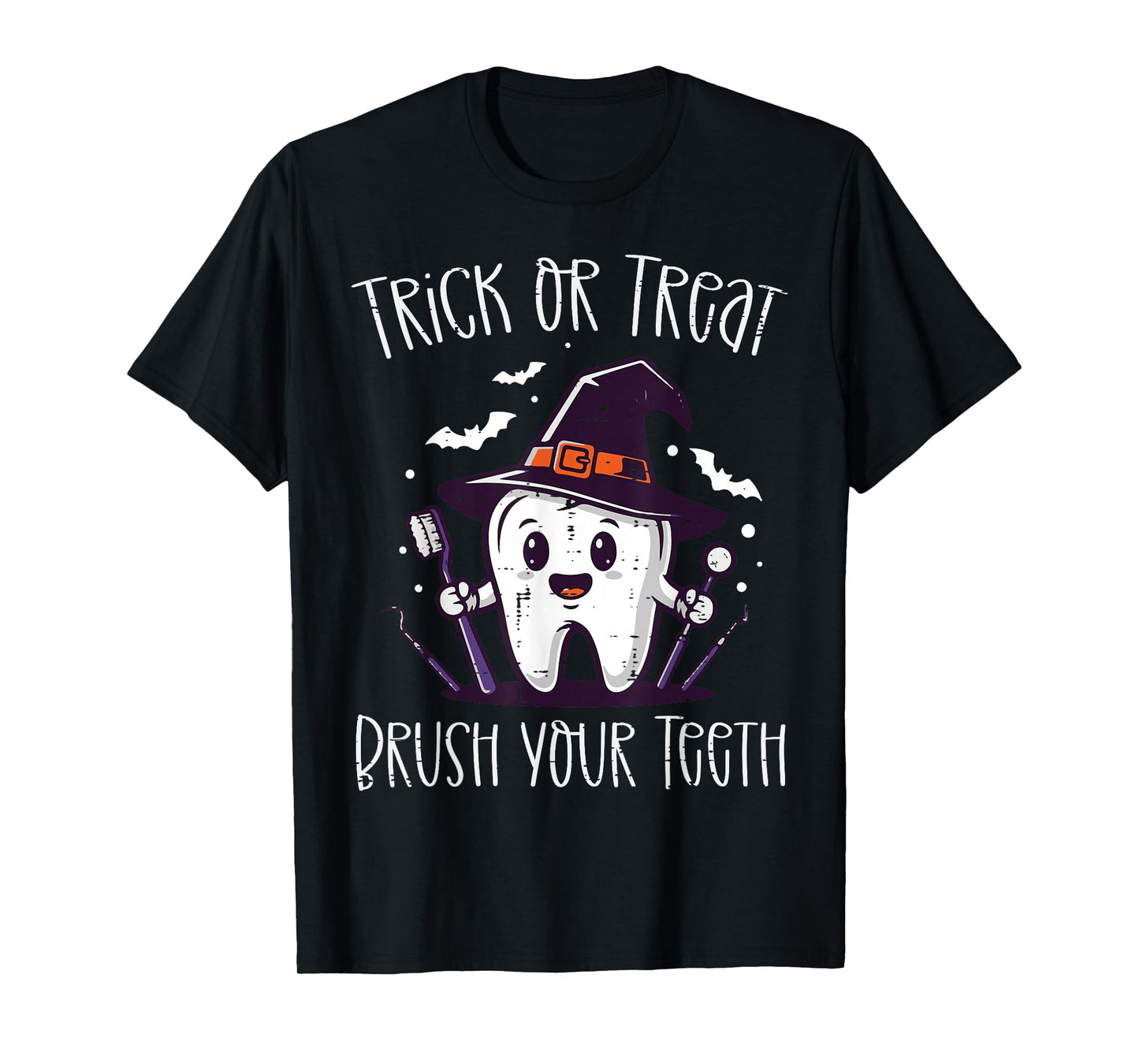 Halloween Dentist Brush Your Teeth Trick Treat Costume Women T-Shirt
