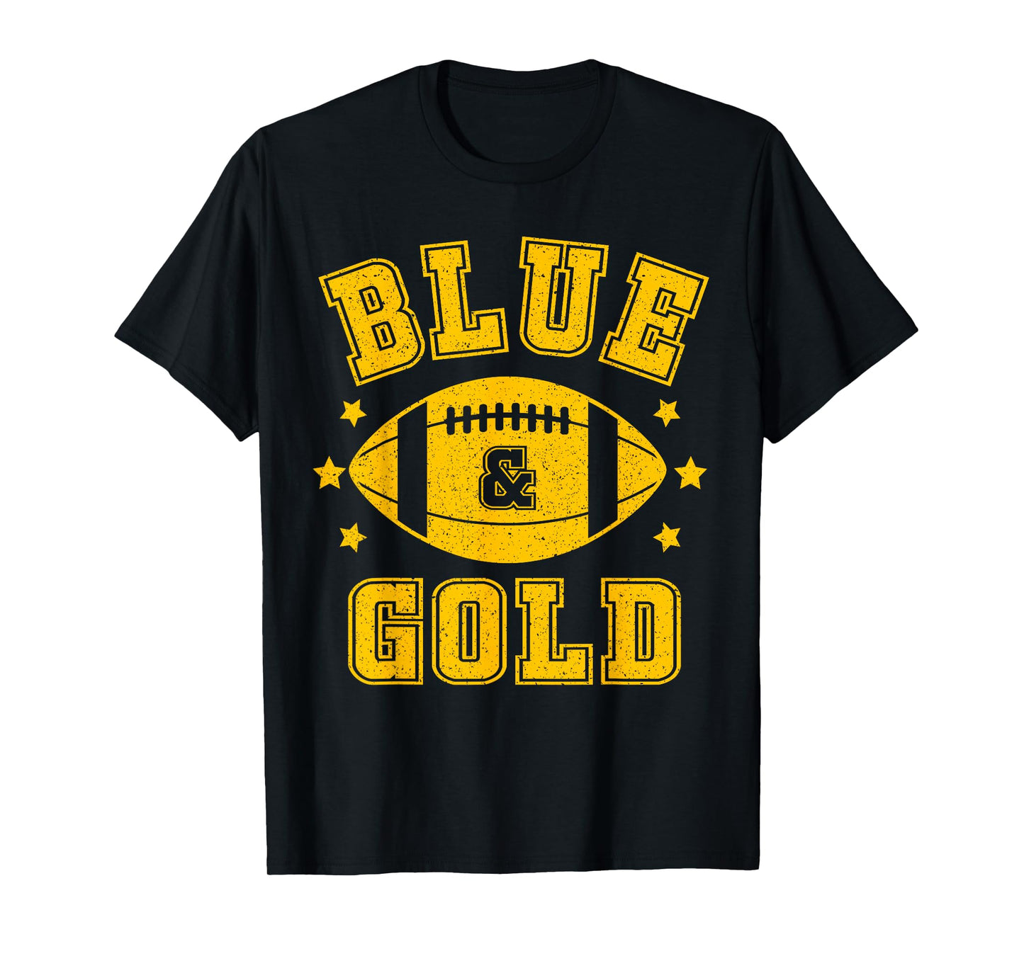 On Gameday Football We Wear Blue And Gold School Spirit T-Shirt