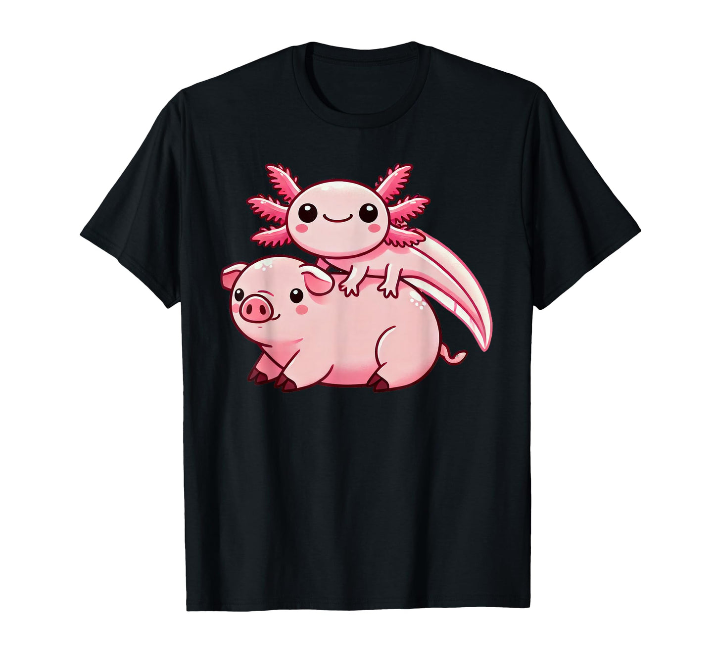 Anime Kawaii Axolotl Pig T-Shirt