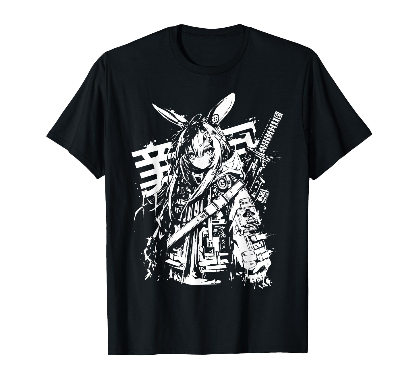 Anime Manga Cyberpunk Aesthetic Techwear Harajuku Bunny T-Shirt