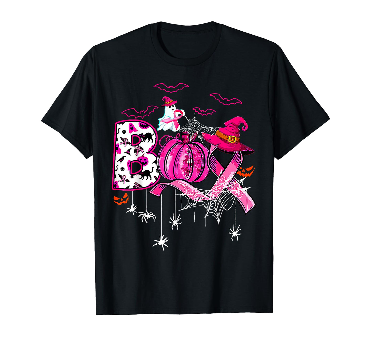 Boo Breast Cancer Is Boo Sheet Pink Ribbon Ghost Halloween T-Shirt