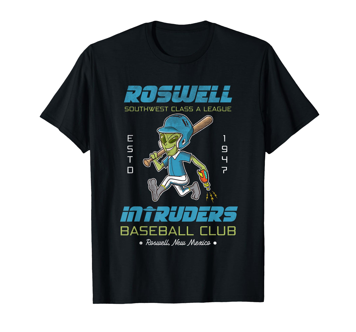 Roswell NM Intruders Minor League Retro Baseball Team T-Shirt