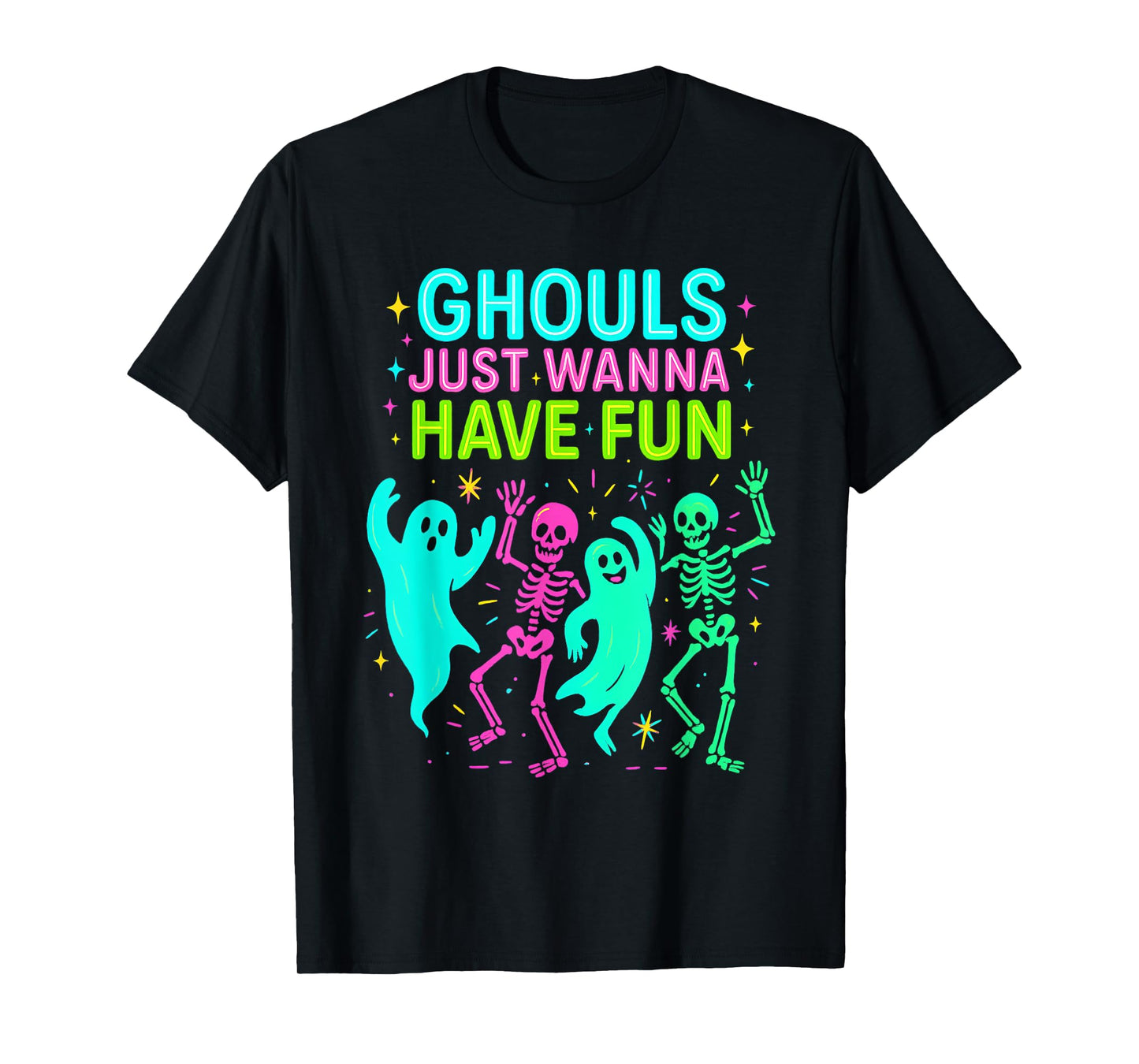 Funny 80s Halloween Ghouls Just Wanna Have Fun Retro Costume T-Shirt