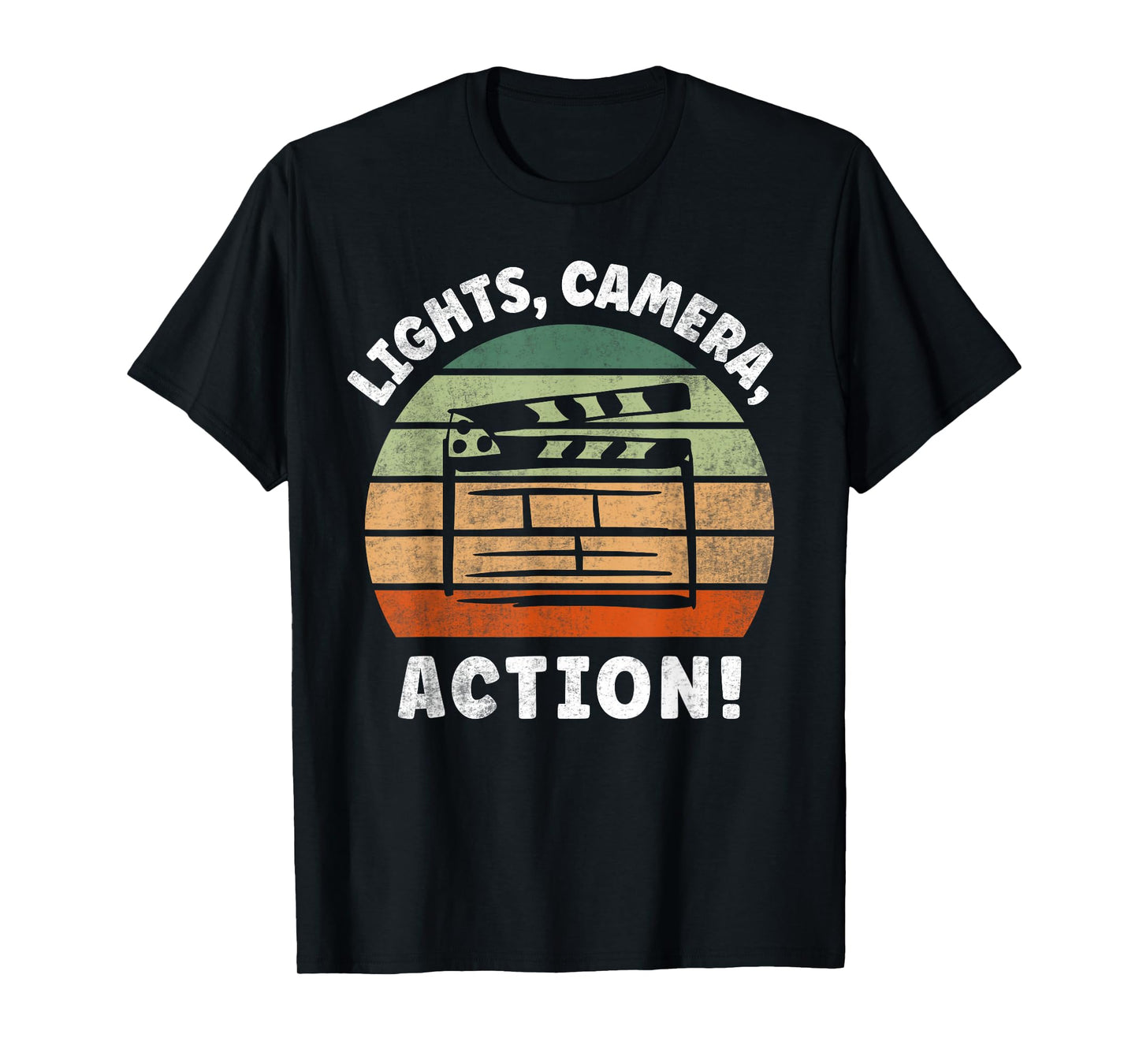 Lights Camera Action Movie Director Movie Clapper Board T-Shirt