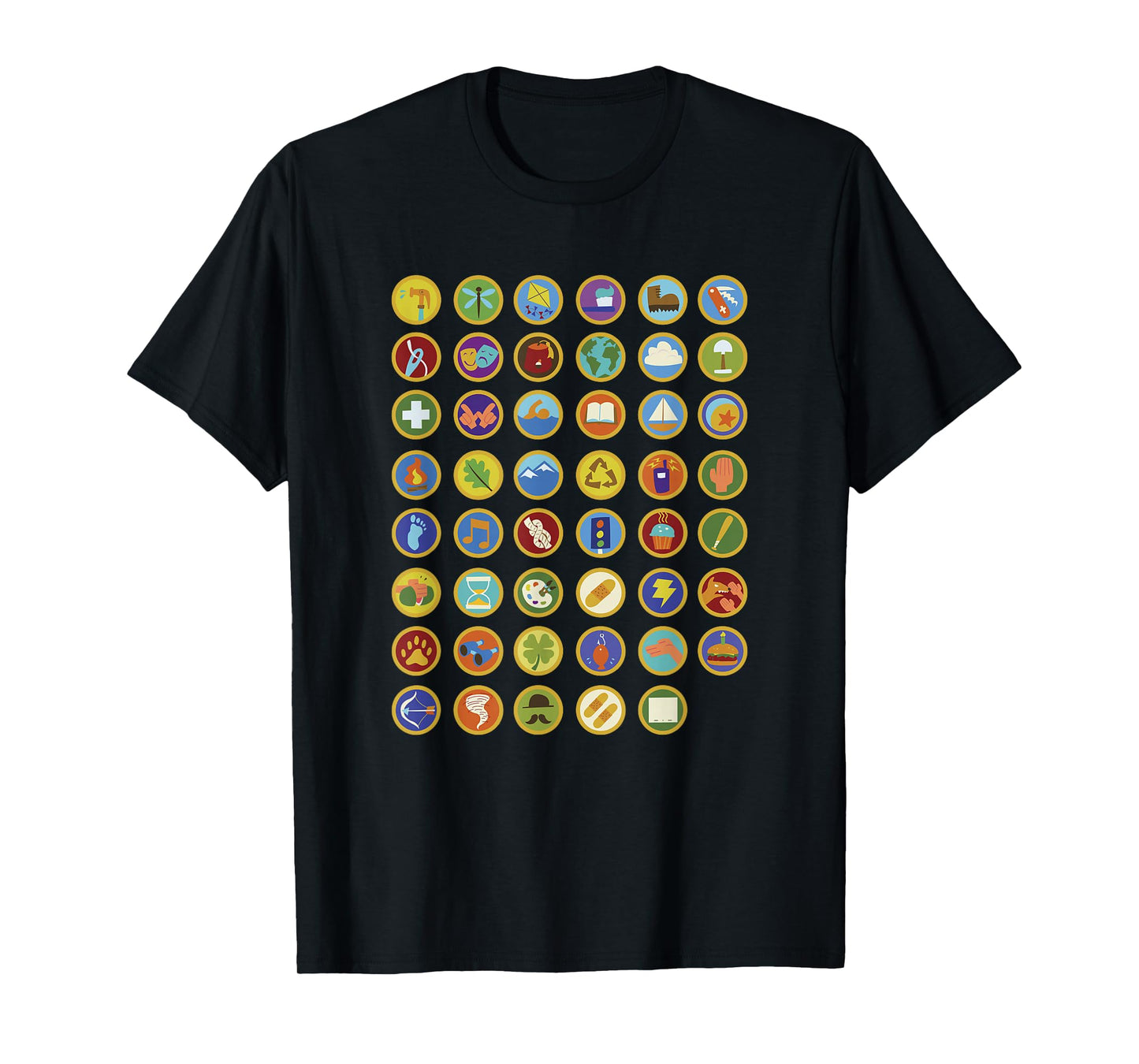 Disney Pixar Up Wilderness Explorer Badges Collage T-Shirt