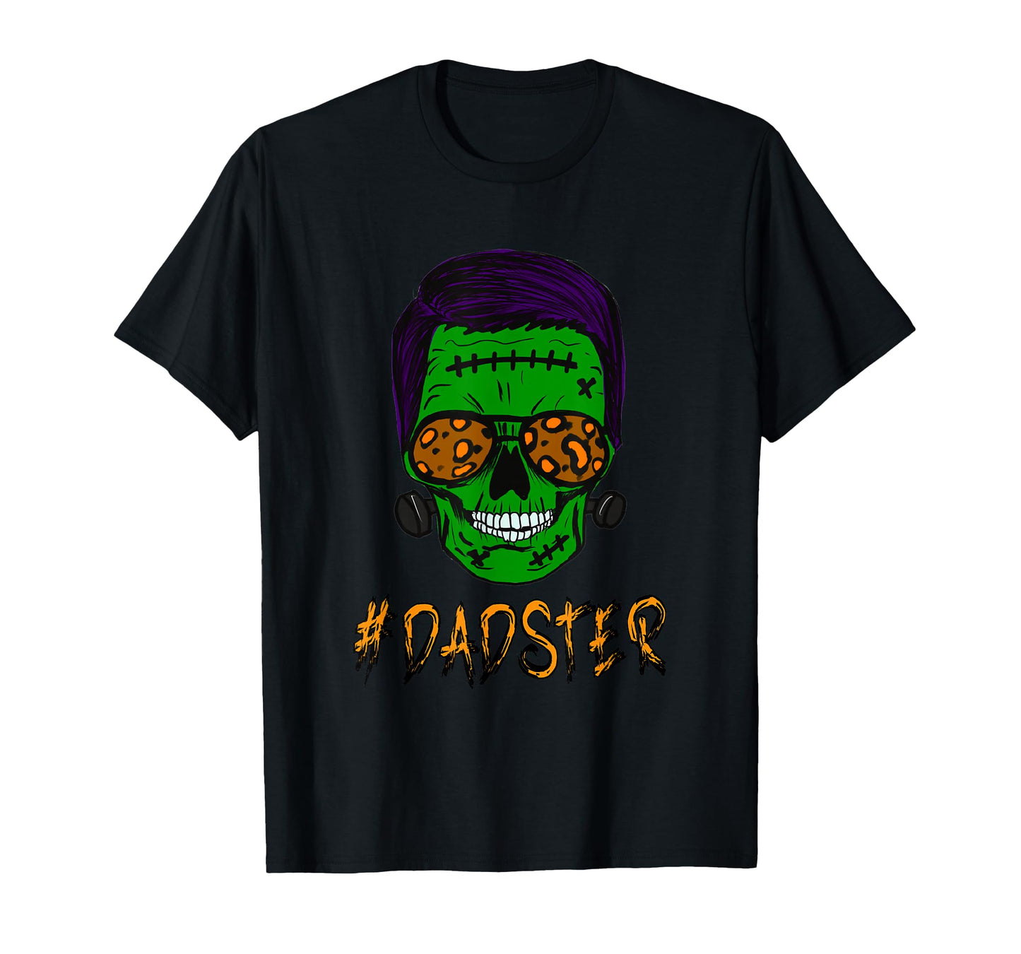 Monster Skull Dadster Dad Life Halloween Matching Family T-Shirt