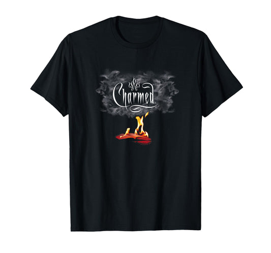 Charmed Fire and Smoke Logo Witches Y2K TV Show T-Shirt