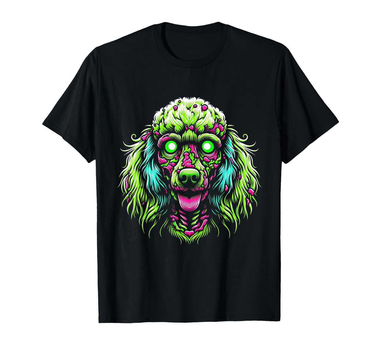 Zombie Poodle Dog Ghost Dark Halloween Horror Skeleton Gifts Men Women Kids T-Shirt