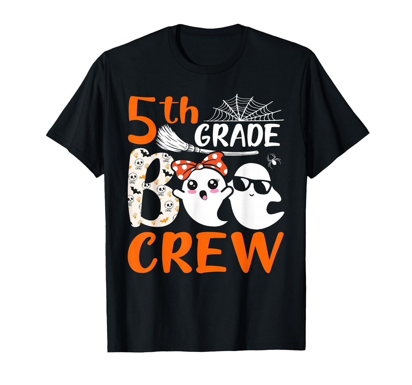 5th Grade Boo Crew Teachers Students Ghost Halloween T-Shirt