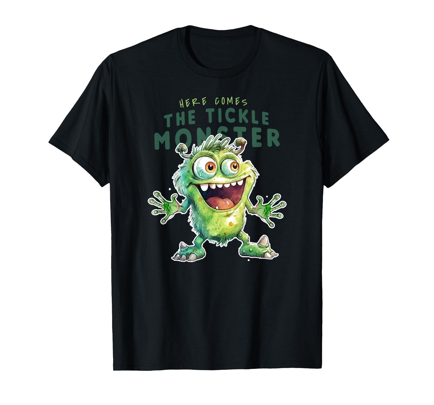 Here Comes The Tickle Monster Funny Childish Cool Tickling T-Shirt
