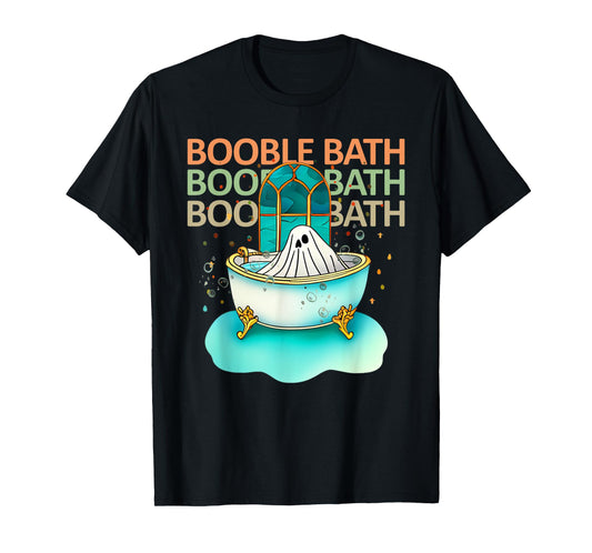 Ghost Bathtub Simple Halloween Costumes Cute Booble Bath Pun T-Shirt