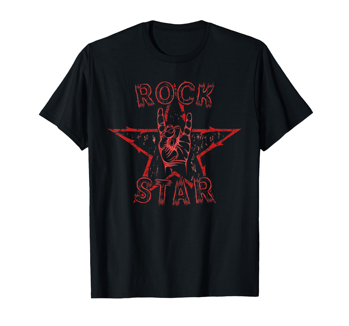 Rock Star Rock On Sign Band - Hand Horns - T-Shirt
