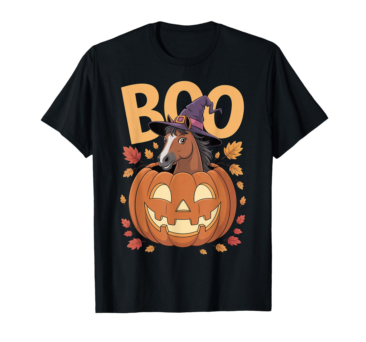 Horse Costume on Pumpkin Halloween Horse T-Shirt