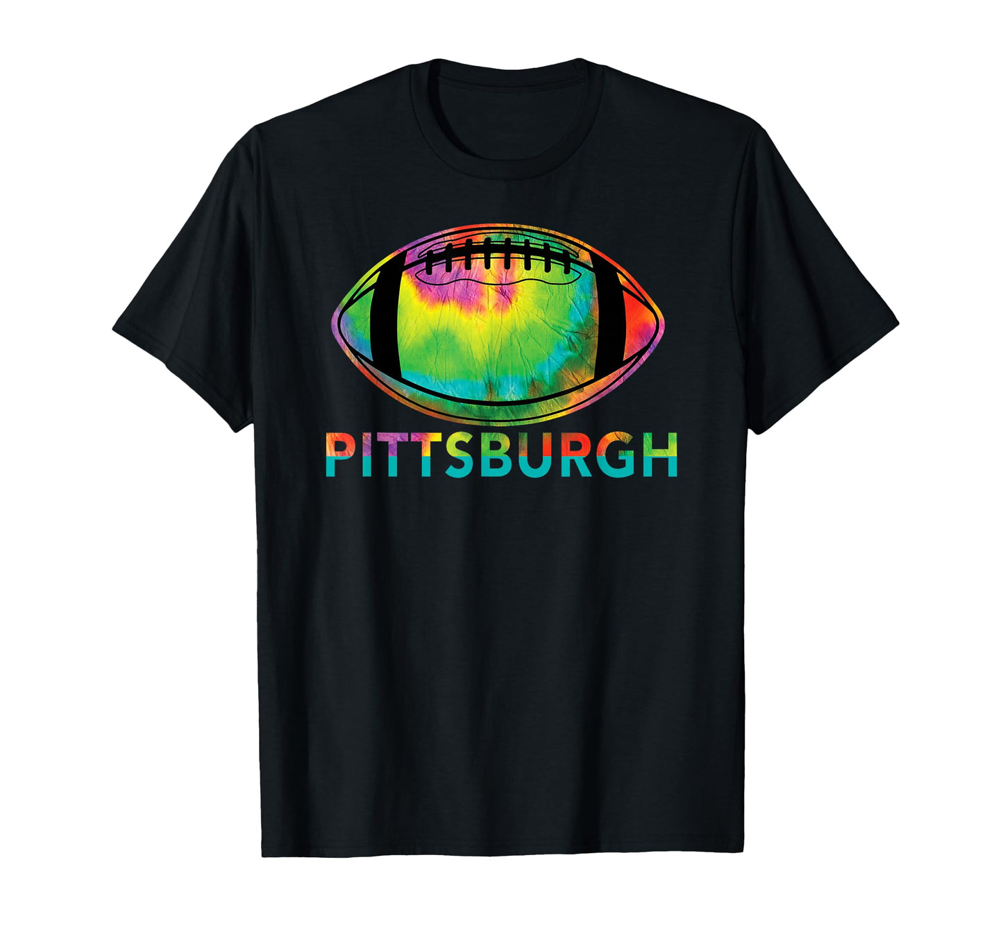 Tie Dye Cool Football Design Apparel Pittsburgh T-Shirt
