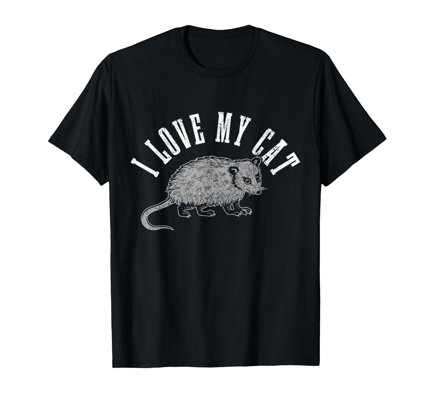 Opossum I Love My Cat Funny Opossum T-Shirt