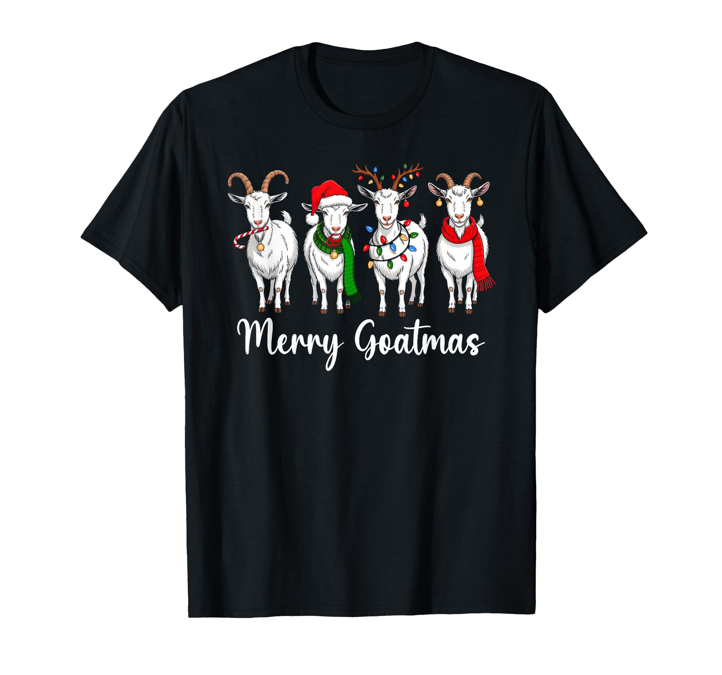 Merry Goatmas Santa Xmas Farm Animal Farmer Goat Christmas T-Shirt