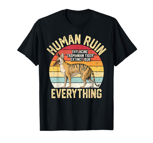 Tasmanian Tigers Thylacine Wolf Australian Extinct T-Shirt