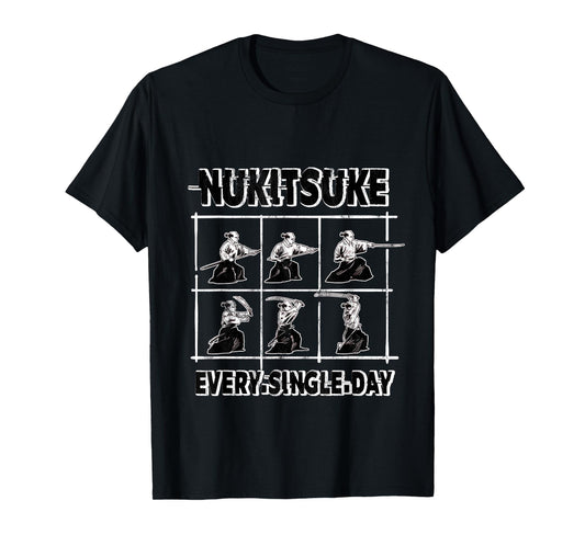 Iaido Iaijutsu Bushido Nukitsuke Japanese Samurai Tshirt T-Shirt
