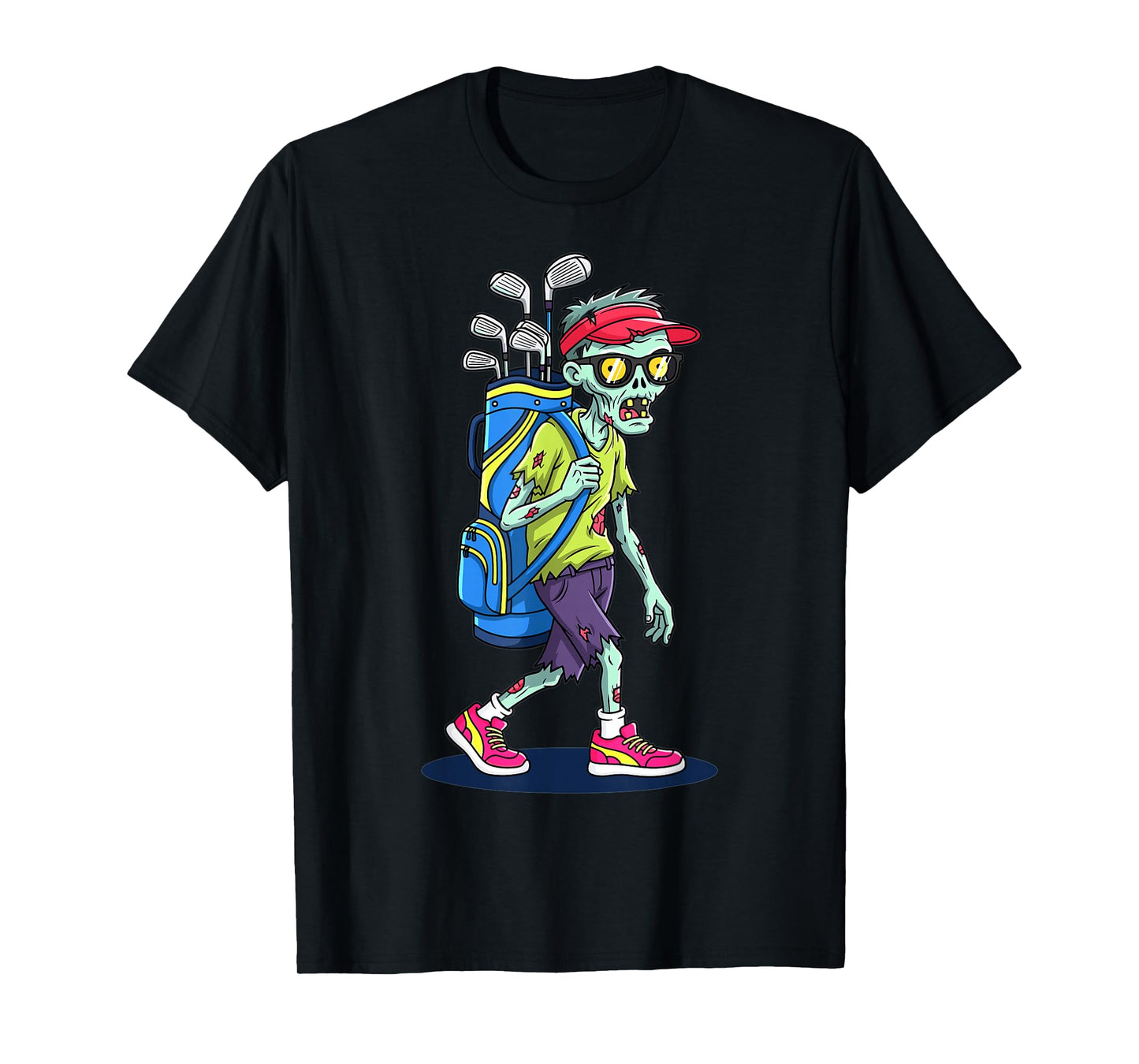 Zombie Golfer Cartoon Funny Halloween Golf Humor T-Shirt