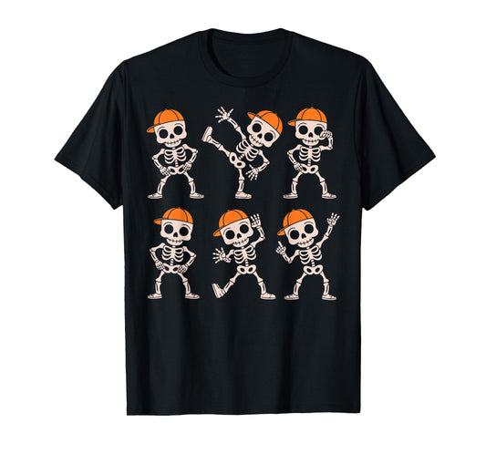 Funny Cute Dancing Skeleton Halloween Boys Kids Toddlers T-Shirt