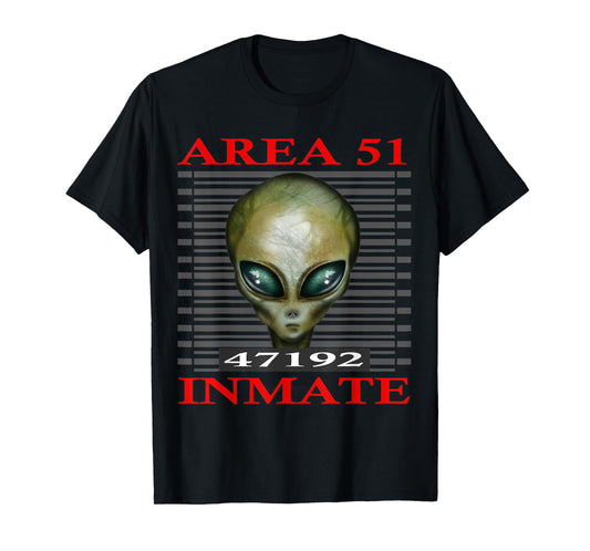 Area 51 Inmate Alien Head Space Lover Design T-Shirt