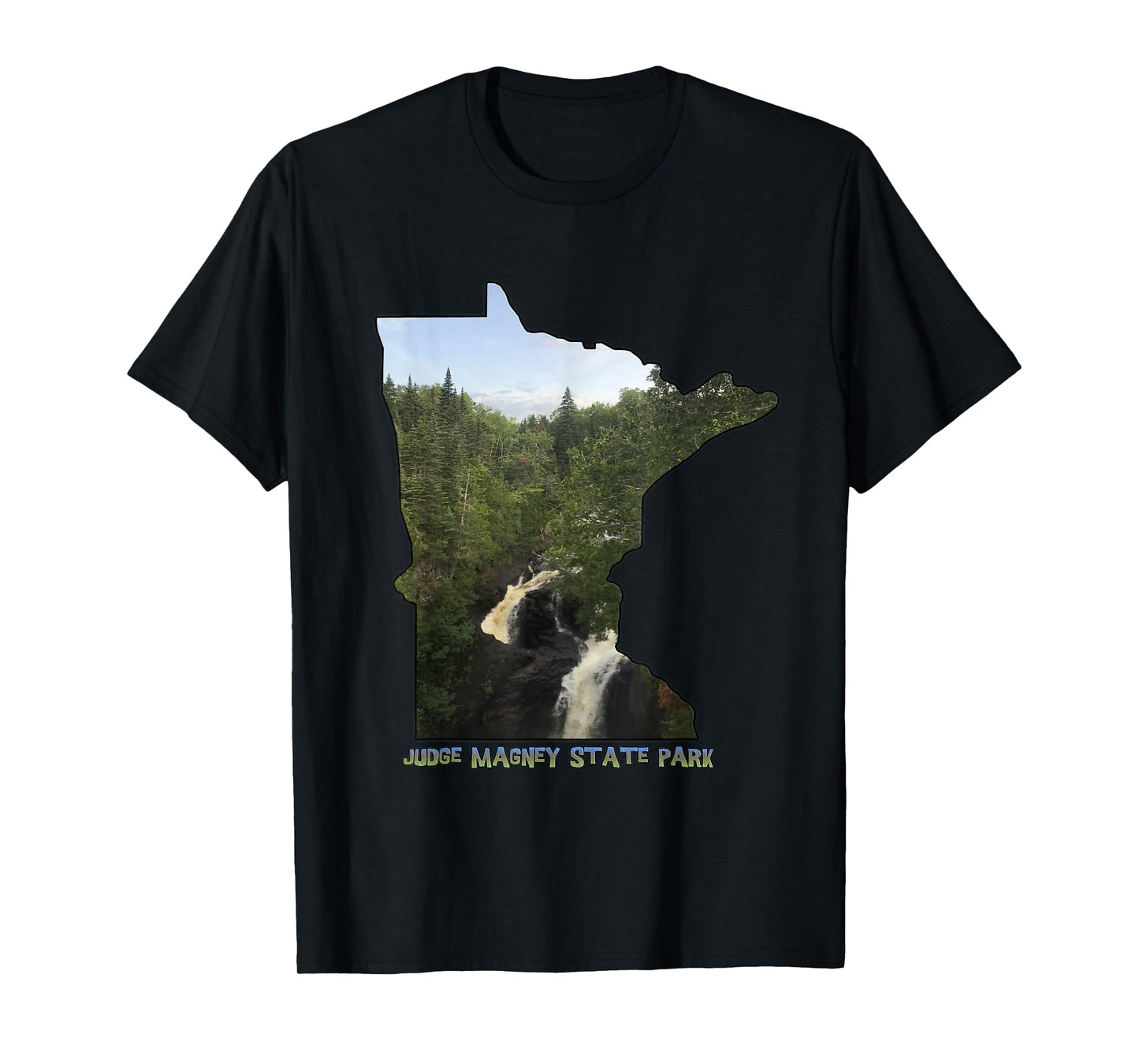 Minnesota Outline (Devil's Kettle in Judge Magney State Park T-Shirt
